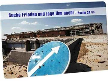 Christliche Postkarte: Flughafen Donezk-Ukraine