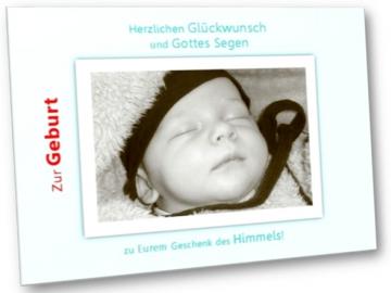 Geburtskarte: Baby mit Mützchen