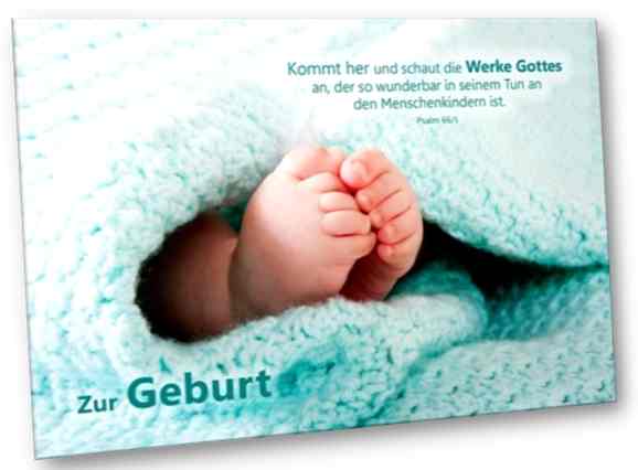 Geburtskarte: Babyfüßchen