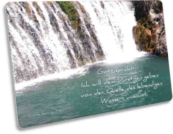 Christliche Postkarte: Wasserfall