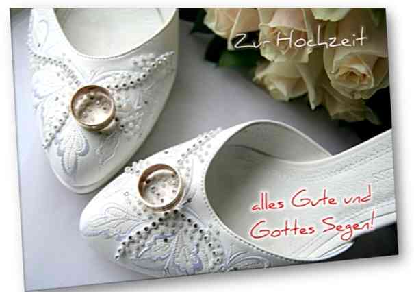Hochzeitskarte: Brautschuhe