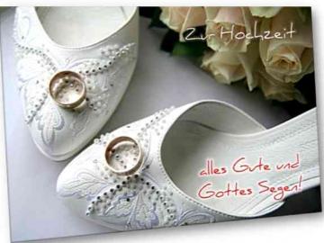 Hochzeitskarte: Brautschuhe