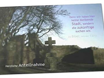 Christliche Trauerkarte: Banter Ruine