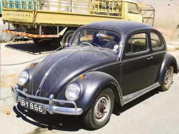 Poster VW Käfer - Exportkäfer -Oldtimer