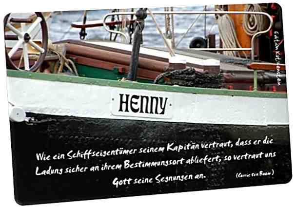Postkarte: Nostalgieschiff Henny