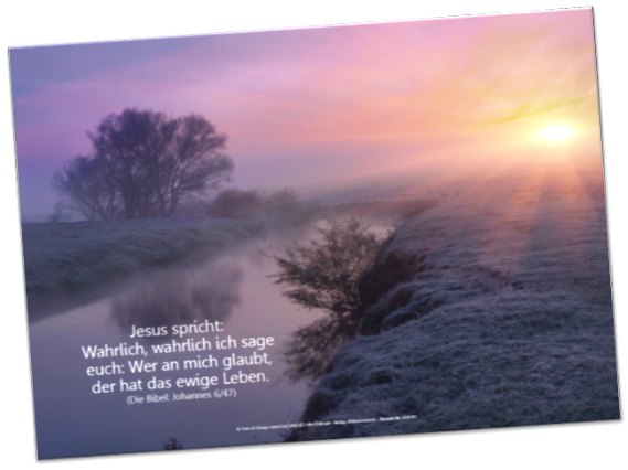 Christliches Poster A1: Flusslandschaft