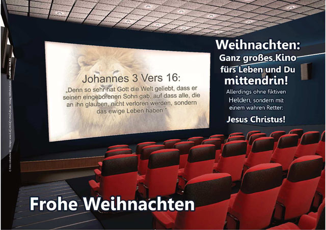 Poster Weihnachten A3: Kino