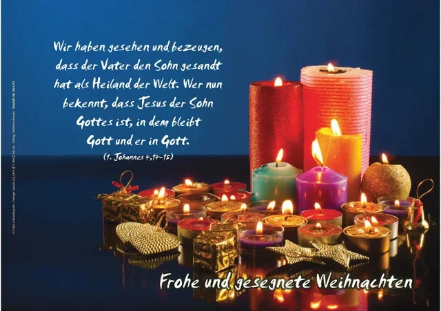 Poster Weihnachten A4: Kerzensammlung