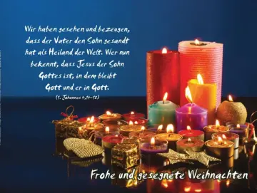 Poster Weihnachten A4: Kerzensammlung