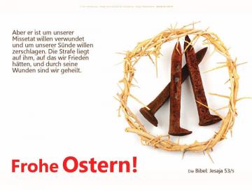 Poster Ostern A1 - Dornenkrone und rostige Nägel