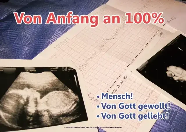 Poster A3: Sonografieausdrucke von ungeborenem Kind