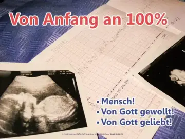 Poster A4: Sonografieausdrucke von ungeborenem Kind