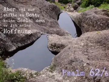 Christliches Poster A3 - Wasserlachen in Felsen