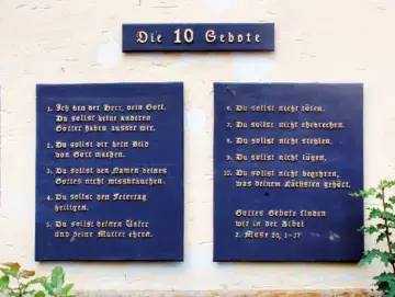 Christliches Poster A4 -Tafeln mit den 10 Geboten