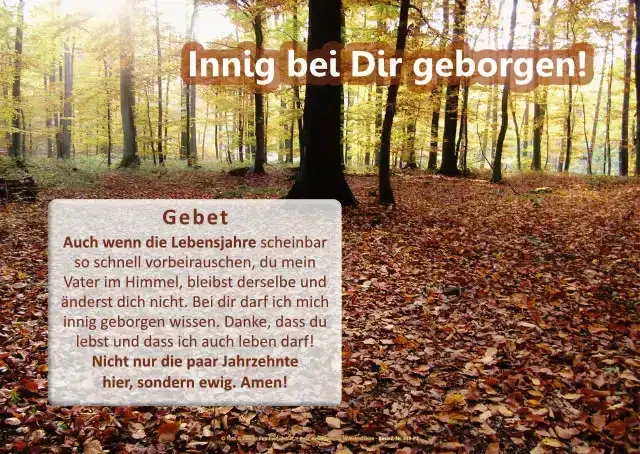 Christliches Poster A2 -Morgenwald