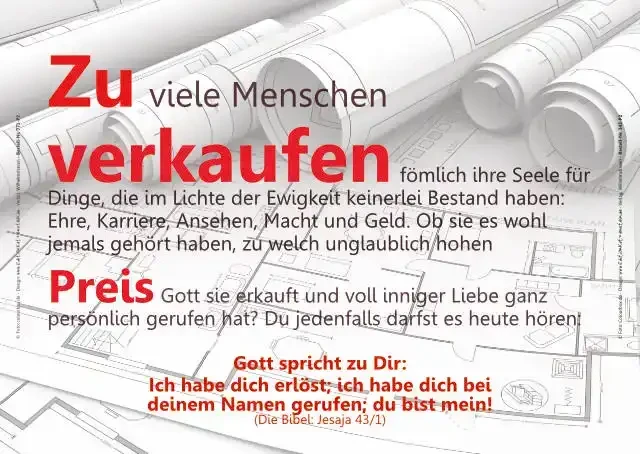 Christliches Poster A2 - Baupläne