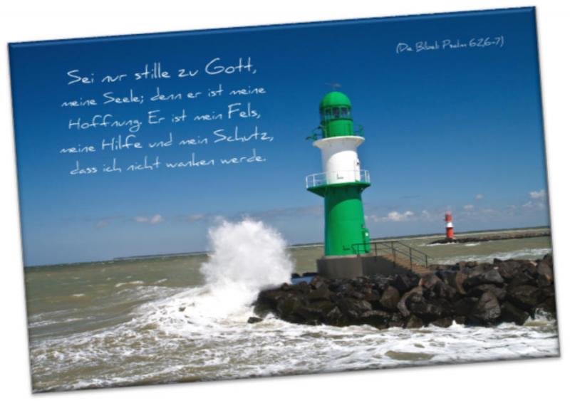 Leinwanddruck: Leuchtturm-Molenfeuer Warnemünde-
