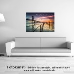 Christlicher Leinwanddruck: Moderne Hängebrücke