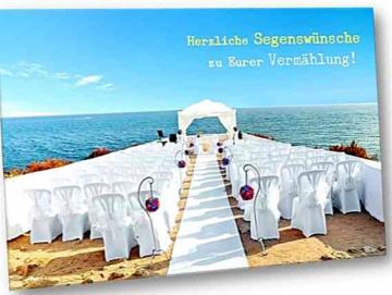 Hochzeitskarte: Strandhochzeit