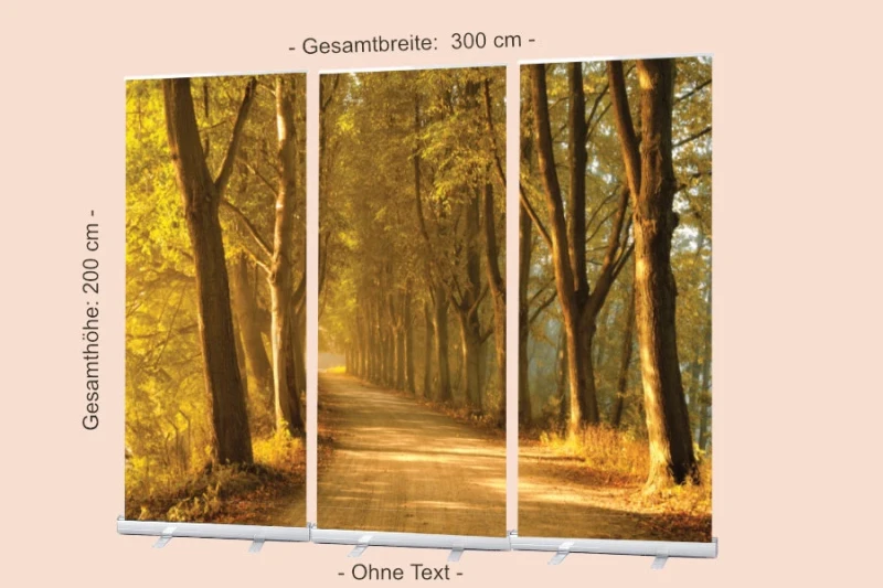 Bestatterbedarf: Roll-Up Display 1er-Set-Baumallee