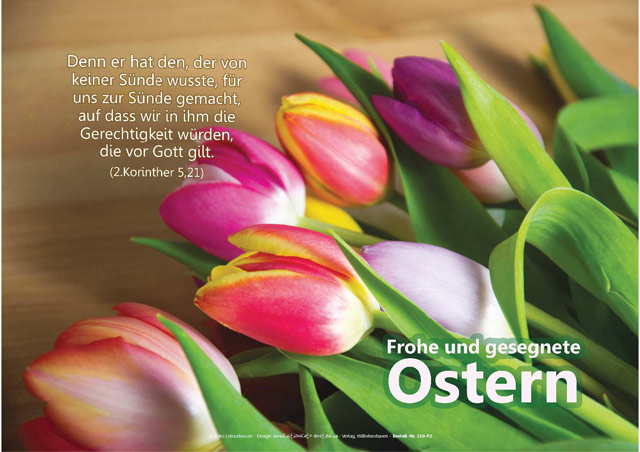 Poster A4 Ostern - Oster-Tulpen