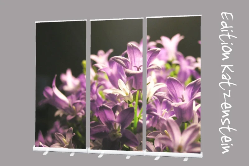 Bestatterbedarf: Roll-Up Display f. Bestattung, Ballonblumen