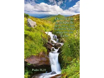 Christliches Poster A1 – Kleiner Wasserfall – Psalm 36,10