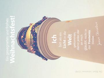 Poster Weihnachten A^1: Weihnachtlich geschmückter Leuchtturm