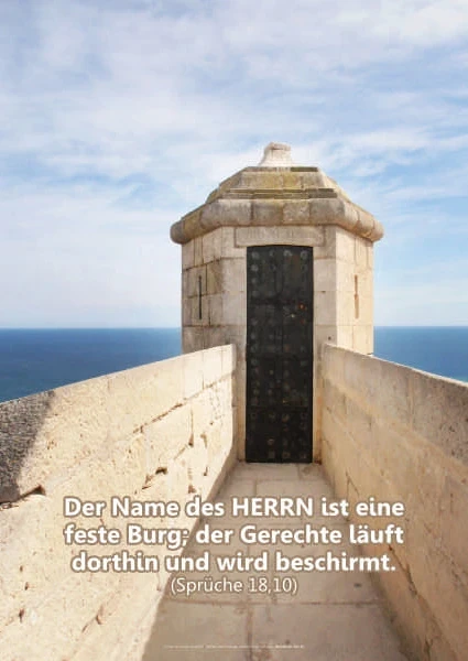 Christliches Poster A2 – Kleiner Wehrturm
