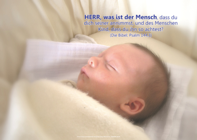 Christliches Poster A2 - Schlafender Säugling