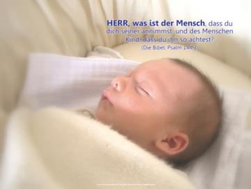Christliches Poster A2 - Schlafender Säugling