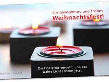 Weihnachtswünsche: Moderne Teelichter