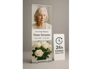 24h-Expressproduktion – Personalisierte Roll-Up Displays