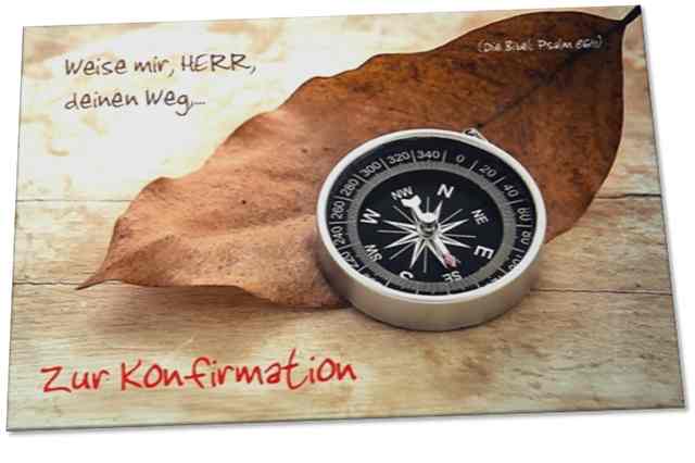 Konfirmationskarte: Kompass