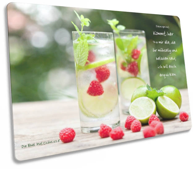 Postkarte: Limonadengläser