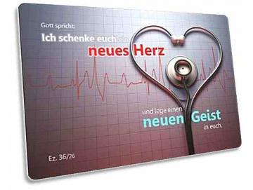 Christliche Postkarte: Stethoskop - Karte Pfingsten