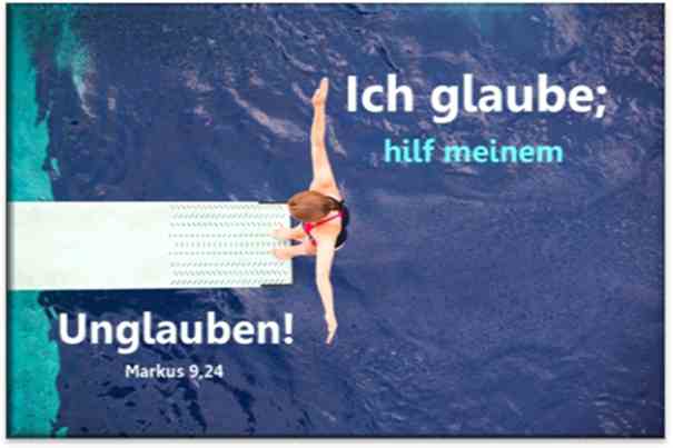 Jahreslosung 2020 Kühlschrankmagnet: Turmspringerin
