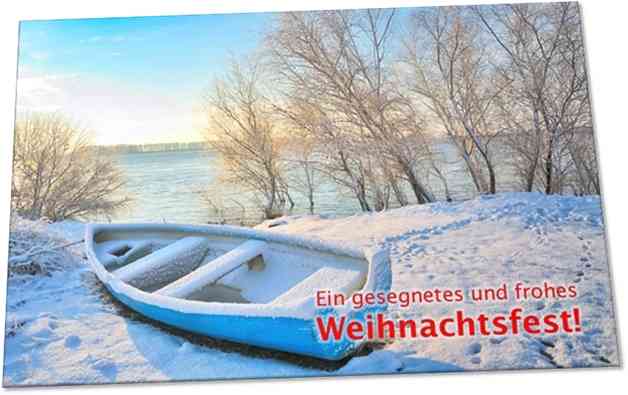 weihnachtswunsch - Weihnachtskarte: Ruderboot