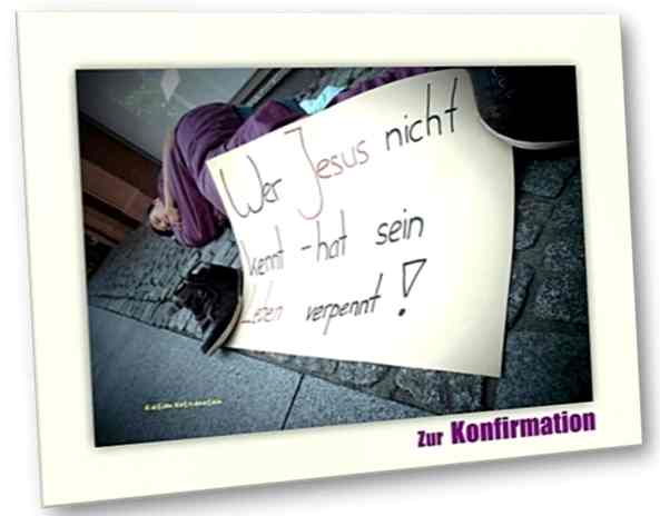 Konfirmationskarte: Robert der Straßenevangelist