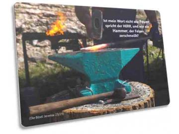 Postkarte: Amboss und Hammer