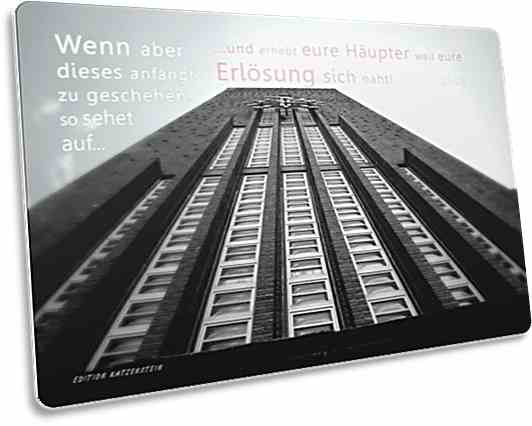 Postkarte: Rathausturm u. Uhr