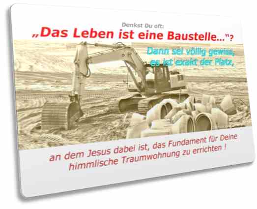 Postkarte: Baustelle