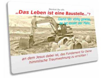 Postkarte: Baustelle