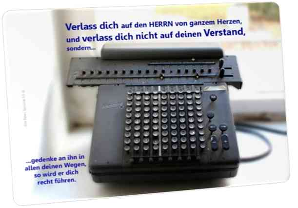 Postkarte: Historische Rechenmaschine