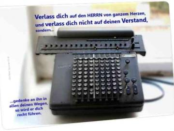 Postkarte: Historische Rechenmaschine