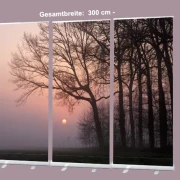 Bestatterbedarf: Roll-Up Display 3er-Set "Bäume vor Sonnenuntergang"