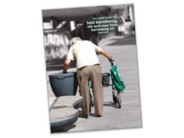 Christliche Poster A4 - Rentner am Mülleimer