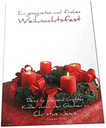 Weihnachtskarte: Weihnachtskranz