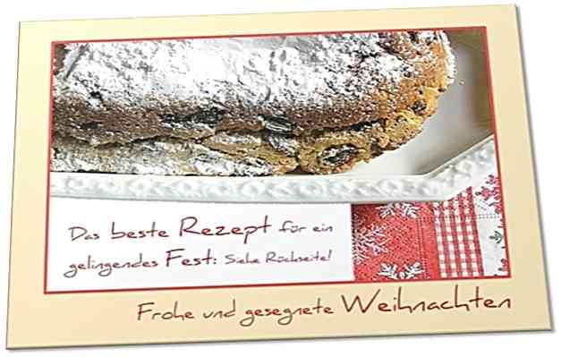 Weihnachtskarte: Weihnachtsstollen