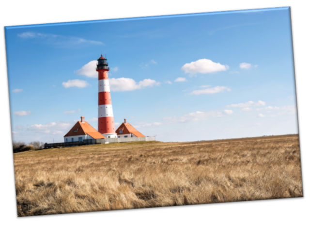 Leinwanddruck: Leuchtturm Westerhever